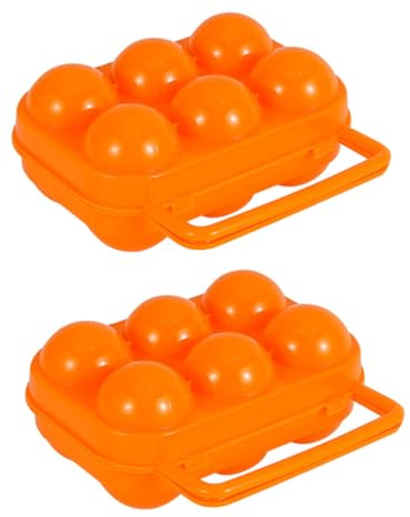 Angoily 2stücke Eieraufbewahrungsbox Mit Schalen Tragbarer Eierhalter Aus Hochwertigem Material Praktisch Für Picknick Und Camping Eierorganizer Für Outdoor-aktivitäten Leicht Und Kompakt