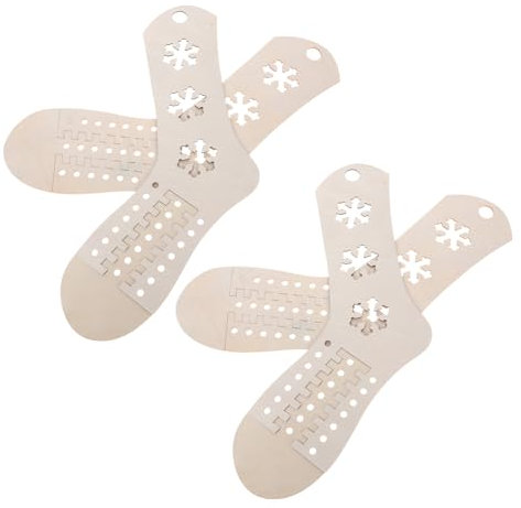 TOYANDONA 4pcs Wooden Sock Mold Craft Supplies Adjustable Knitting Sock Blocker Template for DIY Weaving Tools Knitting
