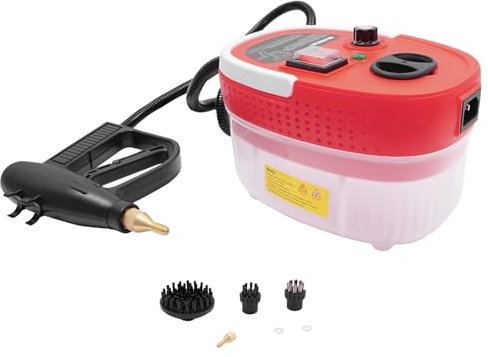Nettoyeur vapeur multifonction 2500 W 3 bar avec 2 brosses à poils et 1 brosse en acier, nettoyeur vapeur portable pour le nettoyage, le canapé, le carrelage, le sol, les fenêtres, la voiture, le