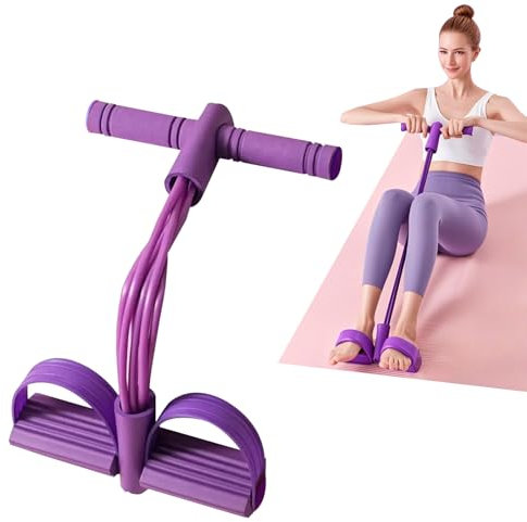 Jomdjmskes Bauchtrainer für Zuhause, Expander Fitness, Bauch Trainingsgerät, Bauch und Rückentrainer, Sit-Up Trainingsgeräte, Bodybuilding Expander, Ganzkörpertrainer für 8 Tubes Elastische Zugseil