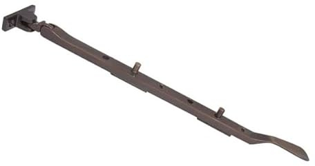 Kooples Hardware Victorian Casement Stay 250mm – Dark Bronze Window Stay – Traditional Wedge Stay for Timber Windows – Classic Antique Style with Fixings Included