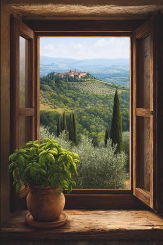 Notizbuch 80 Seiten liniert – Italienische Sehnsucht & Toskana-Blick: Dein stilvoller Begleiter für Reiseerinnerungen, Genussmomente und mediterrane ... Dorf – perfekt für Reisetagebuch.