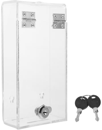 DIKACA Boîte de Rangement Téléphone Portable Transparent avec Serrure et Clés Coffre de Stockage pour Téléphones Mobiles Boîte de Sécurité pour Employés avec Urgence Favorise la