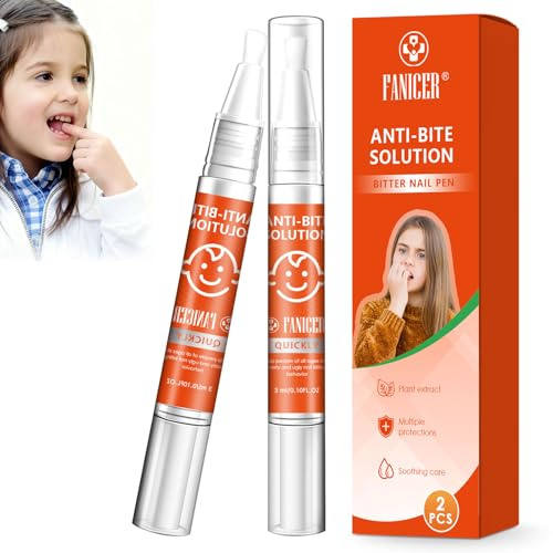 2 Pezzi Amaro Unghie Penna,Smalto Amaro Unghie Pen Bambini e Adulti,Smalto Amaro Penna per Non Mangiare le Unghie, Aiuta Bambini a Smettere di Mangiare le unghie,Facile da Usare,arancione