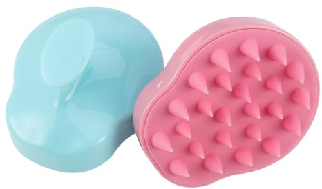 DECORNIJIA Pack de 2 Cepillos de Masaje Cuero Cabelludo de Silicona, Cómodos y Diseñados para Promover el Crecimiento del Cabello Lavado