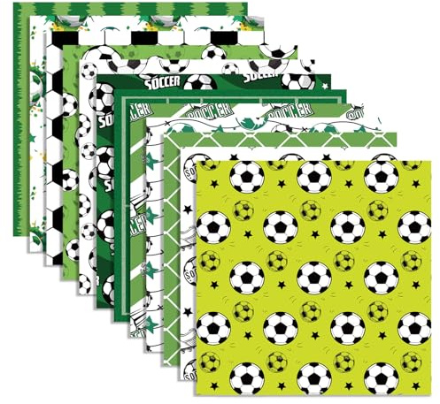24 PCS Fußball Geschenkpapier Geburtstags, Bunt Geschenkpapier Junge aus Doppelseitigem Offsetpapier, Fußball Thema Verpackungspapier für Kinder Erwachsene Geburtstage, Hochzeiten, Babypartys, Partys