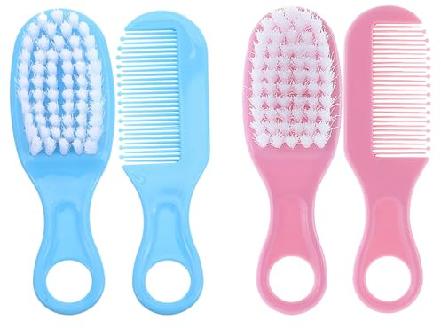PAMINGONO 2 Set Babymassageborstar För Hår Babyborste Och -Kit Nyfödd Hårborste Babyhårborste Nyfödd Babyhårborste Babyborste Och Pp