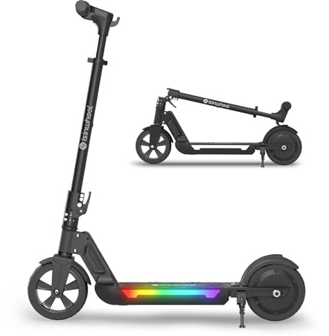 Kinder E-Scooter mit Musik & Licht, 250W Motor, Faltbarer E-Roller für Jugendliche 8-14 Jahre, 5,2Ah bis 16KM Reichweite & 3 Gänge, Duales Bremssystem, Max.80KG, Geschenk für Kinder und Jugendliche