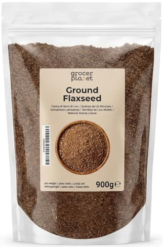 Grocer Planet - Semillas de Lino Molido (900g) | Ricas en Proteínas y Fibra | Aptas para Veganos | Harina de Linaza | Baja en Carbohidratos | Ideal para platos salados