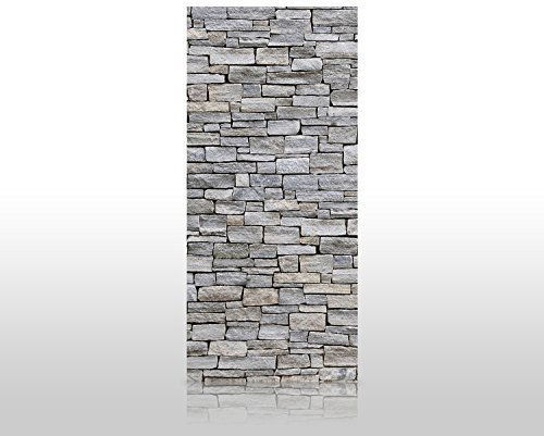 wandmotiv24 Duschrückwand Grober Stein Grau 90 x 200cm (B x H) - Aluminium 3mm M0311
