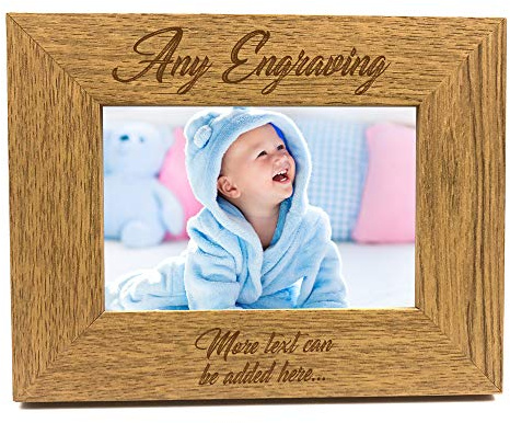 Personalised Wooden Photo 8 x 10 Frame Custom Engraved Any Message