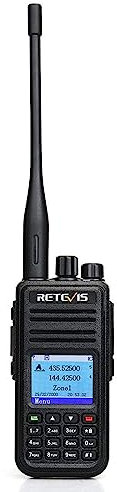 Retevis RT3S DMR Walkie Talkie Digital, Dual Band 3000 Channels Ham Radio, GPS DCDM DTMF, Recording Function, Amateur Radio, Compatible with MOTOTRBO Tier I and II (Black)