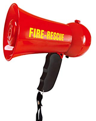 Amosfun Fußballhorn Feuerwehrmann Spielt So Halloween-partygeschenke Spielzeug-Telefon Megaphon-Lautsprecher Stellen Sie Sich Vor, Sie Spielen Feuerwehrmann Mini Megafon Anzahl Helm