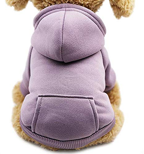 Idepet Hunde Kapuzenpullover Baumwolle Hundemantel Warme Jacke für Kleine Mittelgroße Hundewelpen Teddy Chihuahua