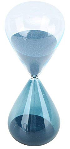Hourglass Clock Blue Sand Timer, Innovative Cone Shape Unique Sand Clock Timer Glass Birthday Gift Office Kitchen Decor Table Ornament(S)