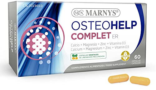 Marnys Osteohelp Complet Er, Calidad Mineral En Tus Huesos, para la Integridad y Densidad Ósea En Personas Adultas, 60 Cápsulas Vegetales 60 g