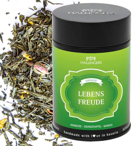 Hallingers Genuss Manufaktur Loser Grün-Tee mit Himbeere, Granatapfel & Mango