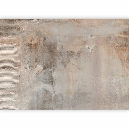 murando - Carta da Parati Moderna per Soggiorno, Calcestruzzo, 400x280 cm | Fotomurali in TNT, Decorazione da Muro XXL, Carte da Parati Moderne, Astratto, Beige, Produzione Europea