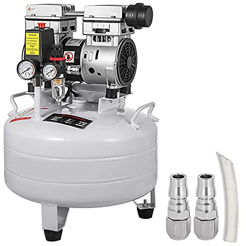 Compressore d'Aria Senza Olio Ultra Silenzioso da, Compressore Silenziato 30L, Compressore d'Aria 850 W, Rumorosità meno 58 dB, Compressore d'aria Portatile Senza Olio