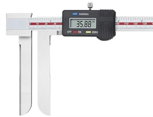 DXDRT Calibre Digital 300mm/12 de Mandíbula Larga,Pie de Rey Digital de Acero Inoxidable con Pantalla LCD, Electrónico Vernier Caliper para Medición de Diámetro Interior y Agujero Escalonado
