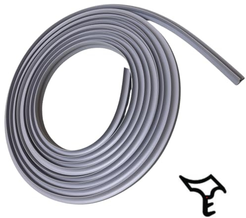 Premium Stahlzargendichtung, 5m, Antidehnungsfaden, 13.4mm x 14.8mm, Robust & Langlebig - Grau (grau)