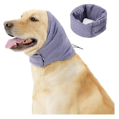BWOOOWE Ohrenschutz für Hunde Beruhigende Ohrenschützer für Hunde Hundeschal für Hals Ohrenschützer Kräften zur Angstlinderung und Beruhigung(Violett,S)