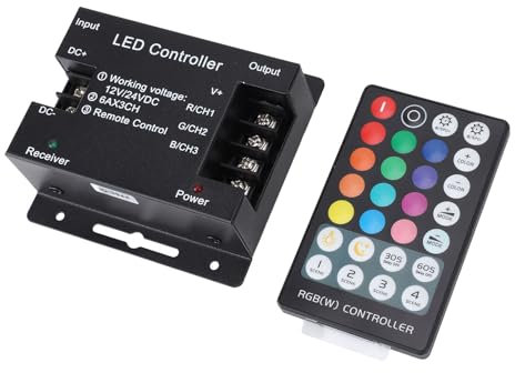Interruttore Dimmer a LED, Interruttore Dimmer a LED, Remoto Controller RGB a 28 Chiavi con Telecomando RF Dimmer a Strisce di Luce LED per Luci a LED, Mozzi e Controller