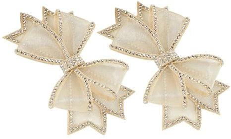 LIFKOME Schleifen Schuhanhänger Mit Strass Kristall Verzierungen Abnehmbare Damenschmuck Schleifen Für Ballerinas Pumps Stiefel Hochzeit Party Schuhdeko