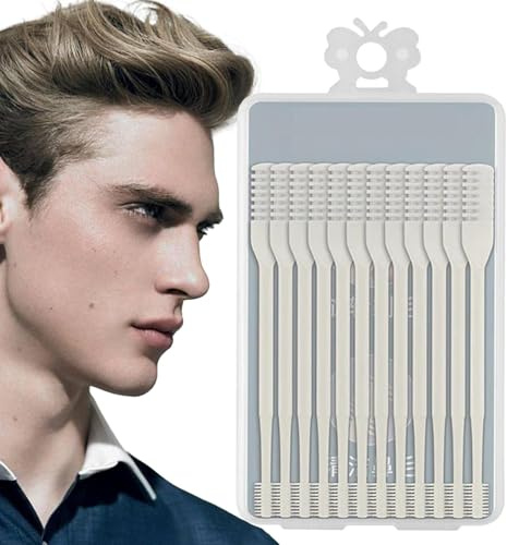 Nasenhaartrimmer - Nasentrimmer | Doppelkopf Manueller Haarschneider | Tragbarer Persönlicher Trimmer für Gesichtspflege Manuelle Nasenlochreinigung Doppelhaarschneider Damen Herren