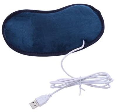 PACKOVE Masque Oculaire Chauffant USB Relaxant pour Fatigue et Masque Yeux Vapeur Bleu avec Thermique Intégrée Bureau Voyage et Domicile