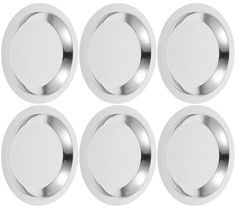 LIFKOME Lot de 6 sous-Verres à Vin en Acier Inoxydable Coussin Anti-Brûlure Rond Protection de Table Antidérapante pour Bouteilles de Vin Cuisine Fêtes et Dégustations