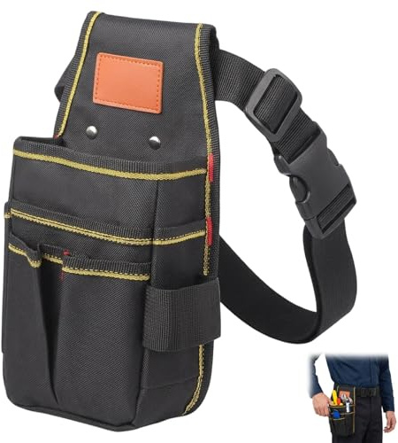 1Pcs Tool Belts for Men, Professional Tool Belt Pouch with Multiple Compartments, Durable Construction for Gardening and DIY Projects, Adjustable Waist Strap and Heavy-Duty Material