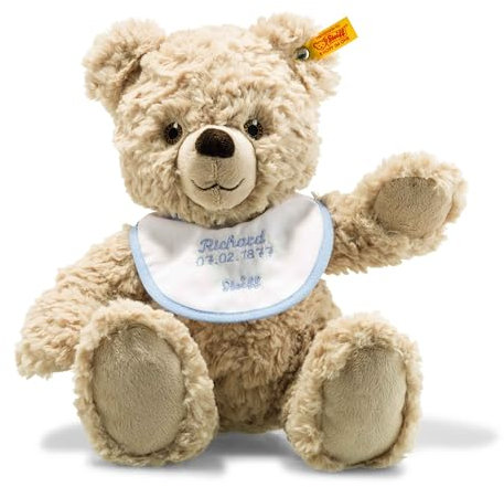 Steiff Kuscheltier Teddybär zur Geburt, Süßes Stofftier, Jungen, Mädchen & Babys ab 0 Monaten, Plüschtier 30 cm, Beige, 241215