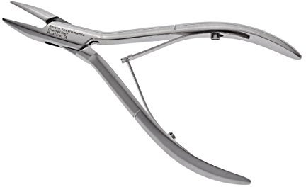 Fußnagelzange für Diabetiker-Nagelzange/Eckenzange für Diabetiker-Fußpflegeinstrument- Eckenzange abgerundet-Glattgriff- (11,5 cm)