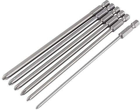 Destornillador Largo, 6pcs 150mm Bits S2 Destornillador Estrella Magnético 1/4 Hexagonal Magnético