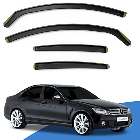 EdgeVisors Wind Deflectors for Mercedes-Benz C-Class W204 Door 4pc | 4pc Set, In-Channel Rain Guards & Accessories