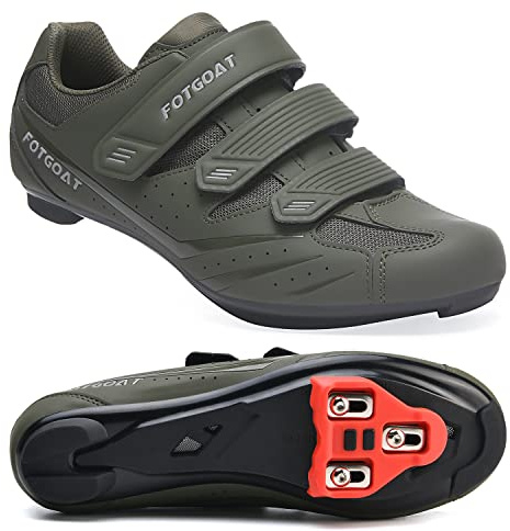 FOTGOAT Herren Fahrradschuhe für Damen, Rennradschuhe mit Stollen Kompatibel mit Peloton SPD ARC Look Delta Cleats, Unisex Fahrrad REIT Spin Schuhe Drinnen, Rennrad Schuhe Draussen
