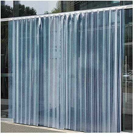 PVC Kunststoff Streifenvorhang, Wasserdicht Klar Plastik Streifen Gefrierschrank Vorhang, Hängend Windschutzscheibe Partition Zum Küche Lagerhaus Veranda PENGFEI (Farbe : 1.7mm, Größe : 0.6X2.2M)