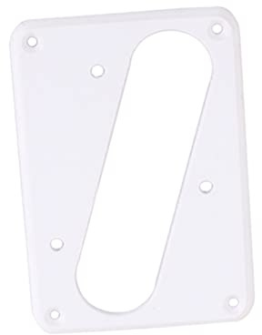 Flacher Pickup Gb409 Weiße Abdeckung Einlagige mit Basis für Steg | Metall, Elegante Ausführung, Ersetzt Pickup Ringe, für E-gitarre Am Steg, Präzise Verarbeitung