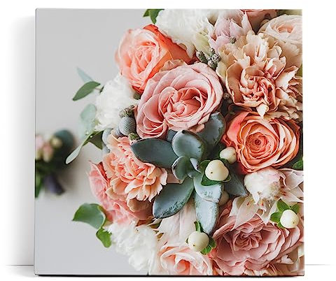 Paul Sinus Wandbild 80x80cm Blumenstrauß Blumen Bouquet Blüten Rosen Rosenstrauß