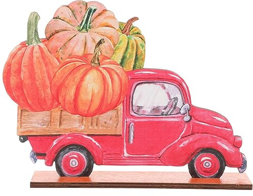 EXCEART Zucca Artificiale in Legno Tema Autunnale Decorazione per Servizio Fotografico per Ringraziamento