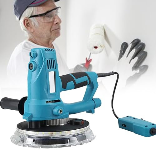 DPQYJPP Teleskopierbar Trockenbauschleifer, Trockenbauschleifer, Wandschleifer, Deckenschleifer Mit, Staubsaugen Und Led Beleuchtung, Für Den Gipswände,Sander+50SandPad