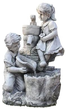 luckxuan Garten Brunnen Gartenlandschaftswasserbrunnen, Gartenbalkondekorationslandschaft im Freien, kreative Skulptur-Landungsstücke Garten Brunnen Outdoor (Color : C)