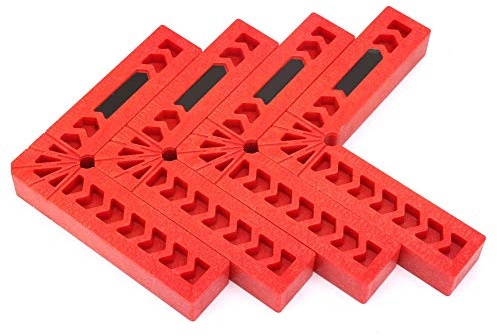 4Pcs Plastic L Type 90 Degree 90 Degree Angle Ruler, Right Angel Ruler, Measuring Tape Tile Tools Right Angle Woodworking Tool Auxiliary Locator (4 Inch)
