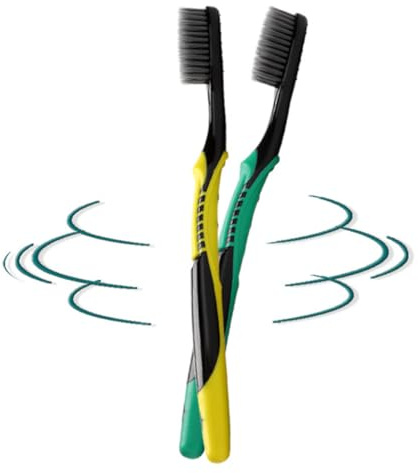 minkissy 8stücke Bambuszahnbürste mit Bambuskohle-bürstenkopf für Effektive Plaqueentfernung Ergonomischer Griffform für Komfort Rutschfest für Zuhause und Reisen Zufällige Farbe