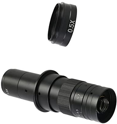 Microscope Observation Microscope Auxiliary Lens WD30 2.0X Barlow Lens Threaded Interface For Industrial Microscope Camera Objective Lens For 180X C MOUNT Lens 2X Visual Field(180x-F)