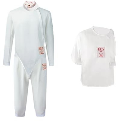 HXYhydrypd 3-teilige 450N-Fechtuniform, Fechtjacke/-Weste/-Hose, Fechtausrüstung for Das Tägliche Training und Den Wettkampf von Sportlern – Rechte Hand(46#)