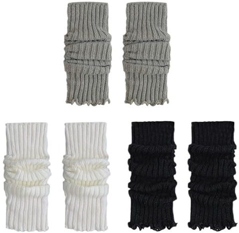 3 Pares de Calentadores de Piernas Cálidos para Otoño e Invierno, Decorativos para Mujeres, Accesorios de Ropa, Calentadores de Ballet