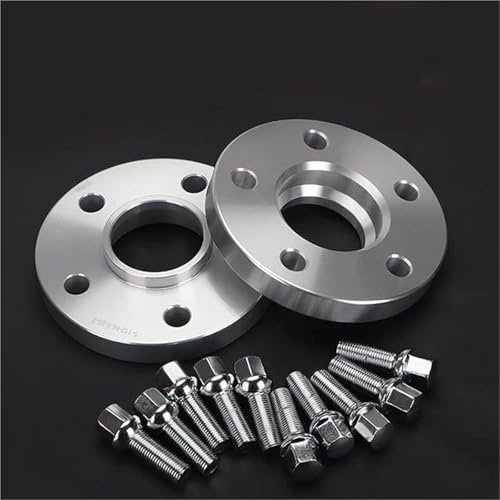 JAYWIS Spurverbreiterungen Auto-Rad-Distanzstücke Für Audi-Q5 (8R) A6 (C6) A6 Für Avant (4G5, C7) A7 A8 A4 (B8) A5 Hubcentric Schmiederäder Spacer Hub Spacer(Silber 12mm)