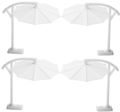 VICASKY 4pcs Mini Sunshade Umbrella Garden Patio Parasol for Dollhouse Landscape Scene Miniature Outdoor Shade Accessory